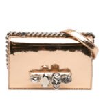 Alexander McQueen  Mini Metallic Calfskin Jewelled Crossbody