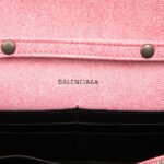 Balenciaga  Nappa Denim Printed Hourglass Wallet on Chain - Image 5