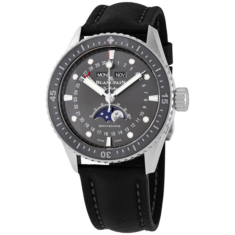 preowned-blancpain-fifty-fathoms-automatic-grey-dial-mens-watch-50541110b52a Blancpain Fifty Fathoms Automatic Grey Dial Men's Watch - Image 1