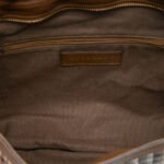 Burberry  Haymarket Check Stitched Coated Canvas and Leather Dunloe - Image 3