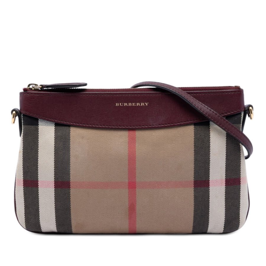 preowned-burberry-mega-check-canvas-derby-peyton-crossbody-ladies-3xz9l7h287rml352-tivabb1286 Burberry Mega Check Canvas Derby Peyton Crossbody Ladies - Image 1