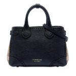 Burberry  Small Grainy Calfskin Brogues and House Check Banner Bag