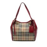 Burberry Small Haymarket Check Canvas and Leather Canterbury Tote Ladies ITTIVGRO58CAL