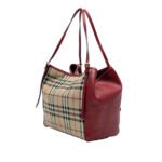 Burberry Small Haymarket Check Canvas and Leather Canterbury Tote Ladies ITTIVGRO58CAL - Image 5