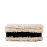 Burberry  Small Shearling Trimmed Coated Canvas Lola Crossbody - Image 2