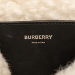 Burberry  Small Shearling Trimmed Coated Canvas Lola Crossbody - Image 6