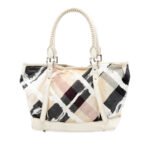 Burberry  Supernova Check Painted Canvas Tote Ladies