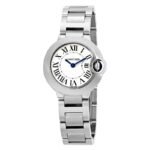 Cartier Ballon Bleu Silver Dial Stainless Steel Ladies Watch