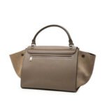 Celine Medium Bicolor Calfskin and Suede Trapeze Satchel - Image 3