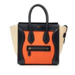 Celine  Micro Tricolor Leather Luggage Tote