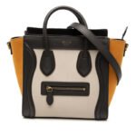 Celine  Nano Tricolor Nubuck and Drummed Calfskin Luggage Tote