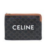 Celine  Small Triomphe Coated Canvas Clutch Unisex not readable