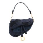 Dior  Camouflage Embroidered Canvas Saddle Bag Ladies 50-MA-0199