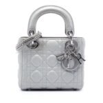 Dior  Mini Iridescent Lambskin Cannage Lady Dior
