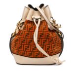 Fendi  Mini Zucca Suede Mon Tresor Bucket Bag
