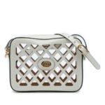Gucci  Cutout Leather and Flora Canvas Infinity Crossbody Ladies 550132 520981