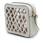 Gucci  Cutout Leather and Flora Canvas Infinity Crossbody Ladies 550132 520981 - Image 5