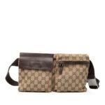 Gucci  GG Canvas Double Pocket Belt Bag