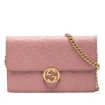 Gucci Guccissima Interlocking G Wallet On Chain