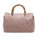Gucci  Medium Calfskin Bamboo Shopper Boston Bag Ladies 353124 525040