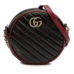 Gucci  Mini GG Marmont Matelasse Leather Torchon Round Crossbody