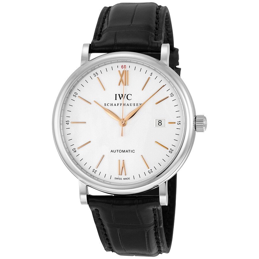 preowned-iwc-portofino-automatic-silverplated-dial-mens-watch-iw356517 IWC Portofino Automatic Silver-plated Dial Men's Watch Item No. IW356517-PREOWNED - Image 1