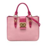 Miu Miu  Bicolor Goatskin Madras Satchel Ladies