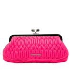 Miu Miu  Matelasse Nappa Kiss Lock Frame Clutch Ladies