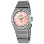 Omega Constellation Pink Mother of Pearl Diamond Dial Automatic Ladies Watch