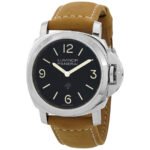 Panerai Luminor Logo Hand Wind Black Dial Men's Watch