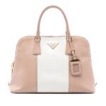 Prada  Medium Bicolor Saffiano Lux Promenade Satchel