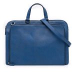 Prada  Saffiano Cuir Travel Front Zip Pocket Briefcase Unisex