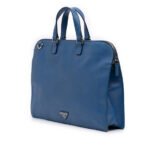Prada  Saffiano Cuir Travel Front Zip Pocket Briefcase Unisex - Image 3