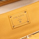 Prada  Saffiano Cuir Trimmed Canapa Satchel Ladies - Image 5