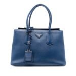 Prada  Saffiano Cuir Turnlock Twin Satchel