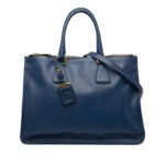 Prada  Saffiano Double Zip Open Convertible Tote