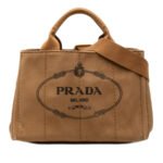 Prada  Small Canvas Canapa Logo Satchel Ladies