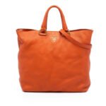 Prada  Vitello Daino Open Convertible Tote Ladies