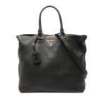 Prada  Vitello Phenix Open Convertible Tote Ladies