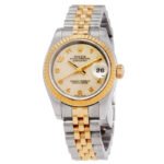 Rolex Pre-owned Lady Datejust 26 White Dial Stainless Steel and 18K Yellow Gold Jubilee Bracelet Automatic Watch