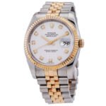 Rolex Oyster Perpetual Automatic Chronometer White Dial Men's Watch