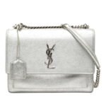 Saint Laurent Medium Metallic Calfskin Monogram Sunset Crossbody Ladies 7PV2RPTGU6XG5M48