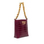 Tom Ford Mini Croc-Embossed Chain Bucket Bag - Image 6