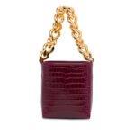 Tom Ford Mini Croc-Embossed Chain Bucket Bag - Image 5