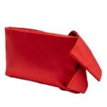 Valentino Garavani Valentino Pleated Satin Bow Clutch Ladies QZD06MJC71BKK78W - Image 5