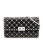 Valentino Garavani Valentino Quilted Lambskin Free Rockstud Spike Wallet On Chain