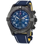 Breitling Super Avenger Night Mission Chronograph Automatic Chronometer Blue Dial Men's Watch