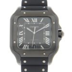 Cartier Santos Black Dial Men's Watch