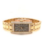 Cartier Tank Americaine Quartz Diamond Brown Dial Ladies Watch - Image 3