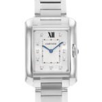 Cartier Tank Anglaise Quartz Diamond Silver Dial Ladies Watch